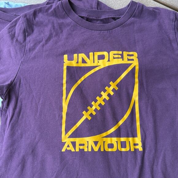 Lot of 3 Youth Medium Under Armour Maroon and Light Gray Tees - Picture 2 of 15
